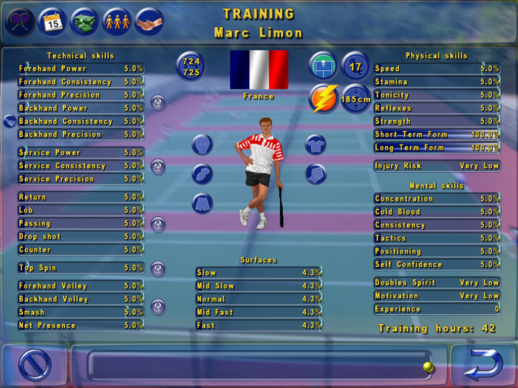 Tennis Manager Game